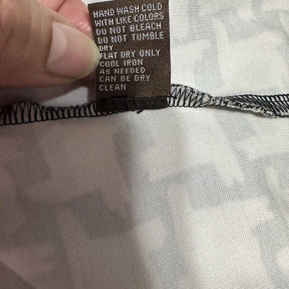 J. Mclaughlin Black/Cream Geometric Pencil Career Casual Stretch Skirt Size‎ 10 - Picture 7 of 8